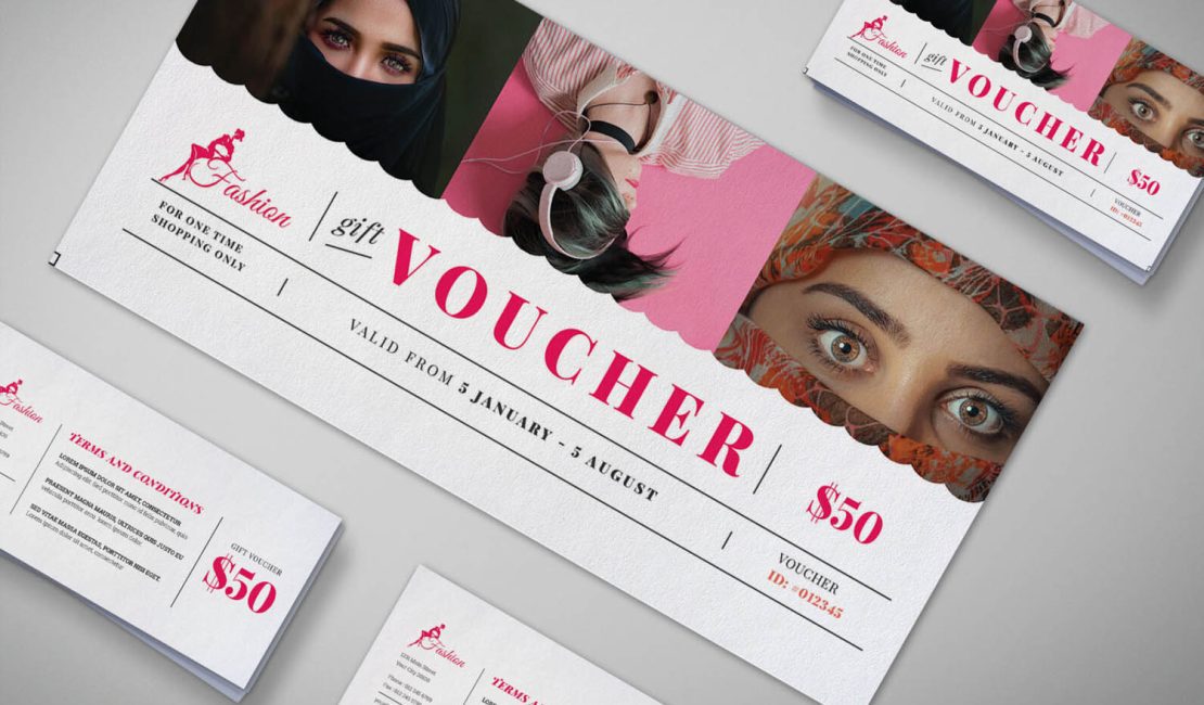 Desain Voucher yang Menarik