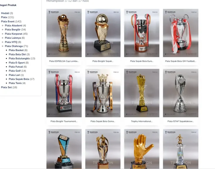 Referensi Piala untuk Turnamen